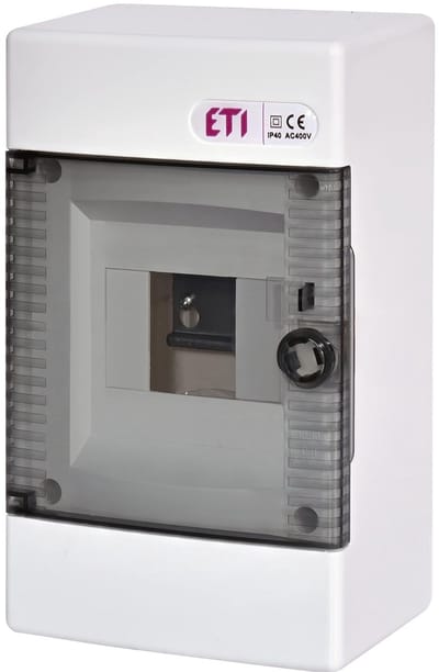 Zekeringkast Opbouw - Stroomverdeler Verdeelkast - Veilige Stroomvoorziening - IP40 Bescherming - 4 Modules - Transparante Deur