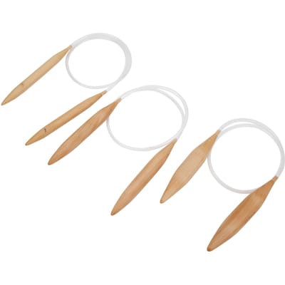 Ronde Gevlochten Naald Bamboe Transparant Haken Brei-instrument 15mm 20mm 25mm voor Wollen Garen white