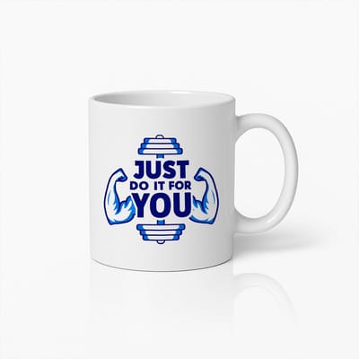 Just Do It For You Mok 330ml – Motiverende Fitness Beker voor Sportschoolliefhebbers & Bodybuilders