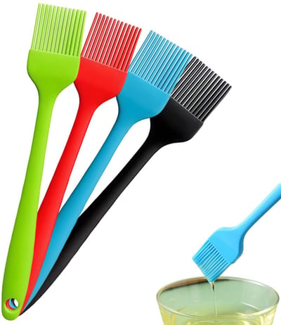 Dailygoods- Keukenkwasten 4 stuks - Hittebestendig tot 230 °C - Voedselveilige siliconen - BPA-vrij - Monoblock-design - Hygiënisch en veilig - Keukenborstels