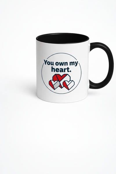 Romantische Mok 'You Own My Heart' met Hartjes | Liefde Cadeau voor Valentijnsdag & Jubileum