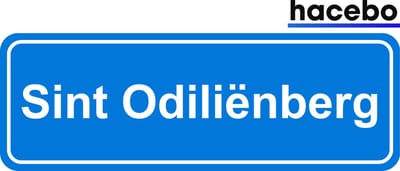 Hacebo - Plaatsnaam Sticker - 29x10 CM - Sint Odiliënberg sticker - Verkeersborden sticker - grappige cadeaus - Sint Odiliënberg