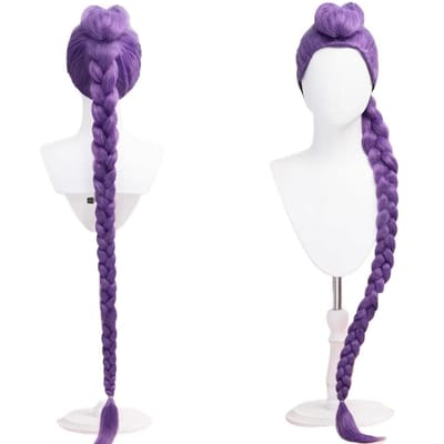 Rumi Cosplay Kostuum Pruik Dames Meisjes Halloween Carnaval Comic-con Feest Rollenspel Outfits L blue