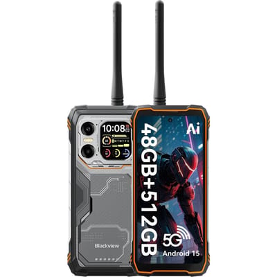 Blackview XPLORE 1 Walkie Talkie - Robuuste Smartphone - 5G - 48GB RAM - 512GB ROM - 108MP Camera - 6.78 inch - Robuuste Telefoon - Android 15 - NFC - GPS - Oranje