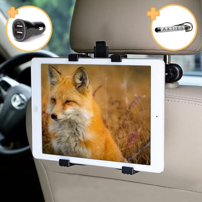 Axties - Tablethouder - Auto hoofdsteun- Universeel - Zwart