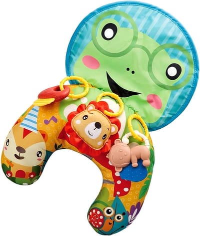 Kinder Zitkussen - Baby Ondersteuning - Motorische Ontwikkeling - Huidvriendelijk Materiaal - 45 cm - Kikker