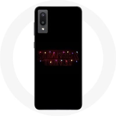 Coque pour Samsung Galaxy A02 Stranger Things Affiche Logo Joyeux noël
