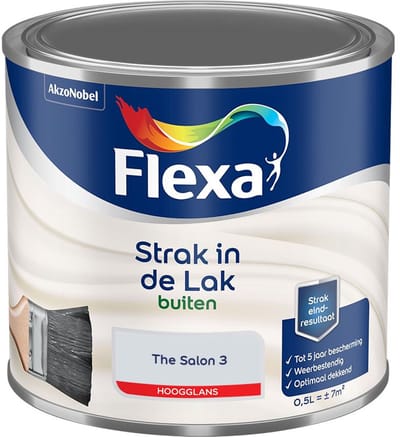 Flexa - Strak In De Lak Buitenlak Hoogglans - The Salon 3 - Mengverf - 500 Ml