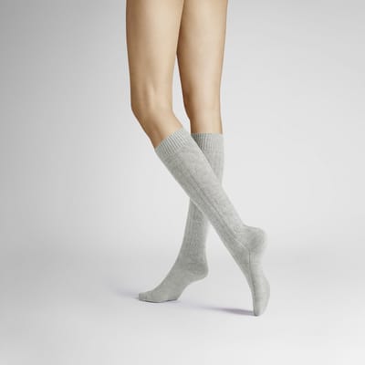 Hudson WINTER PLAIT Dames Kniekousen - Silber - Maat 35-38