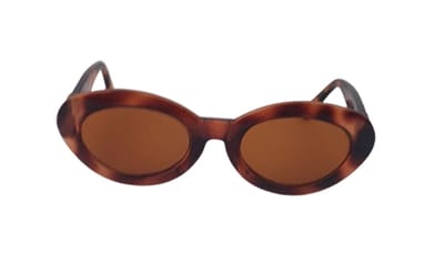 Zonnebril LISETTE - UV 400 - Bruin / Goud - Trendy Bril Met Gouden Detail - Normaal Model - Shades - Dames / Vrouwen