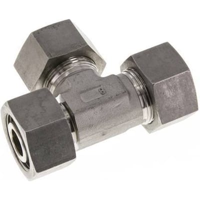 25S RVS L-vorm Snijringkoppeling Draaidoorvoer 400bar Verstelbaar ISO 8434-1