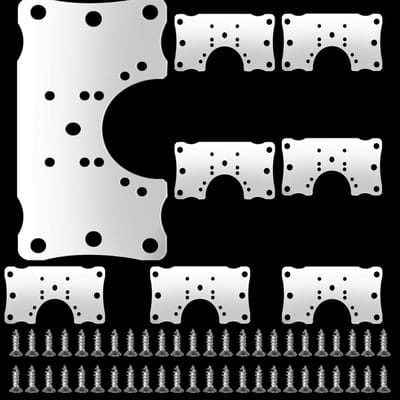 Roestvrijstalen Reparatieplaten voor Kastscharnieren - 8 Stuks Fixing Clips met 48 Schroeven voor Keukenmeubels en Deuren