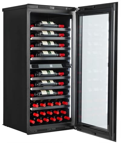 Nestor M inbouw 2 zone wijnklimaatkast NWXE262FN2 - 122 cm H - Push‑Open, Zelfventilerend – LCD & 3-kleurige LED – Stil 38 dB – 62 Flessen