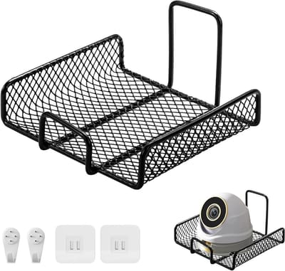 Camerahouder - Bevestiging Camera - Wandmontage - Zonder Boren - 10 cm - Zwart