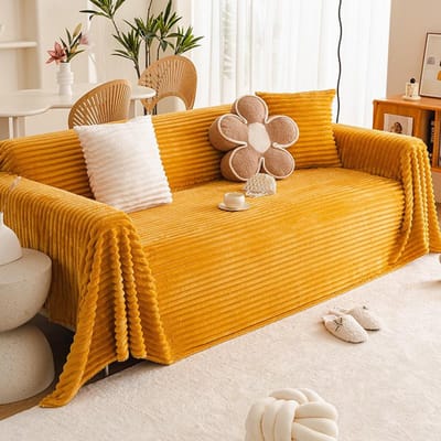 Winter Bankhoes Nieuwe Dikke Pluche Bankhoes Bankdeken Crème Stijl Bankhoes 180*130cm