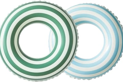 2x Opblaasbare Zwemringen Gestreept - Vintage Zwemband Zomer Waterpret