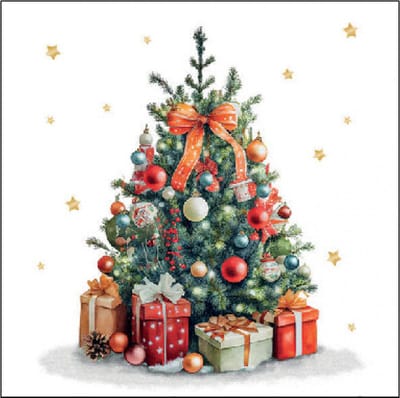 Ambiente Servetten 25cm Christmas tree