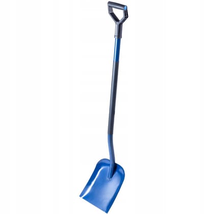 KADAX Zandschep van staal, schep met lichte steel, spade met D-greep, grondschep, tuinspade voor zand, grind, aarde, tuinschep (metaal, blauw)