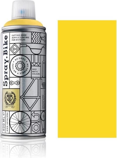 Spray.Bike Gele Fietsverf - Historic Collection 400ml Fiets Verf - Poedercoating voor fiets frames, ontworpen voor zowel amateur- als professioneel gebruik