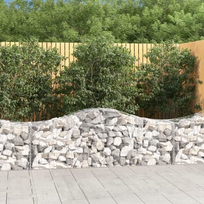 vidaXL - Schanskorven - 18 - st - gewelfd - 200x50x60/80 - cm - gegalvaniseerd - ijzer
