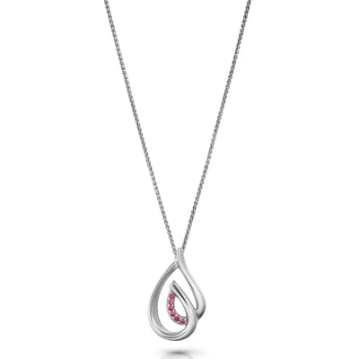 Orphelia 'Dazzle' Dames 925 Sterling Zilveren Ketting met Hanger - Zilver ZH-7518/R