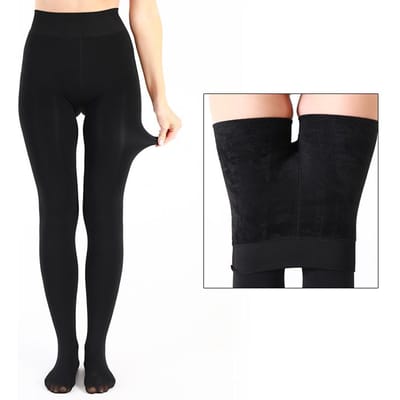 Kave 300G Verdikte Thermische Panty Leggings Dames Winter Fleece Fluweel Thermo Kousen Hoge Taille Elastisch Slank Panty 40-65kg beige