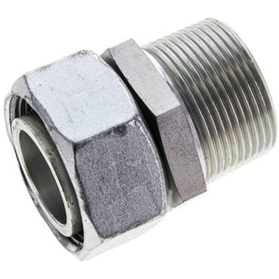 35L & 1-1/4'' NPT Verzinkt Stalen Rechte Draaidoorvoer Buitendraad 160bar Verstelbaar ISO 8434-1