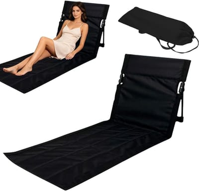 Dailygoods - Vouwbare Strandmat met Rugleuning - Lichtgewicht Campingstoel