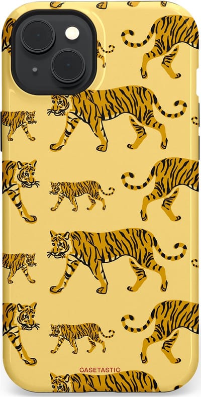 Casetastic Hoesje Geschikt voor Apple iPhone 15 Plus Magsafe - Stijlvolle Beschermende Duo-layer Case - Streep van de natuur