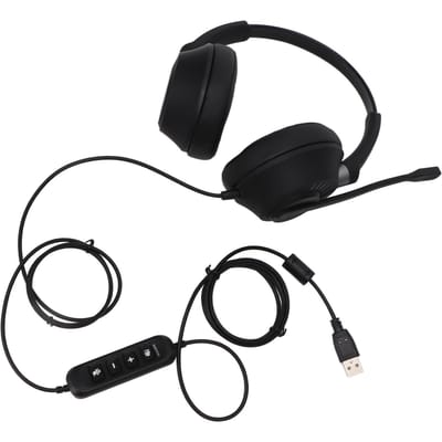 Casque PC antibruit, réglage du volume, casque de jeu USB avec microphone