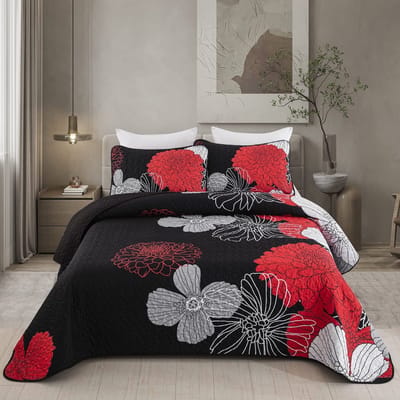 Dailygoods- Bedsprei 220 x 240 cm - Gewatteerd Dekbed - Zacht Microvezel - Inclusief 2 Kussenslopen - Ademend en Kreukvrij - Comfortabel voor Tweepersoonsbed - Dekbedovertrek
