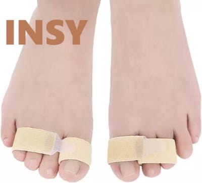 5 stuks teenbrace, 1 set van 5 stuks teenseparators, elastische teen corrector, Braces, teen beugel, teen spalk, teen splint, teen steun, teen pad protector, teen bandage.