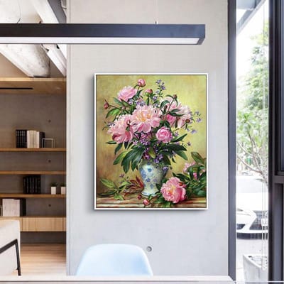 DIY vogels bloem sneeuw schilderij ronde strass diamant borduurwerk handwerk kruissteek 20X30 gray