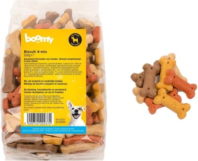 Boomy - Hondensnacks - Krokante hondenkoekjes - Hondensnoepjes - Biscuit 4 mix - 2 x 550g