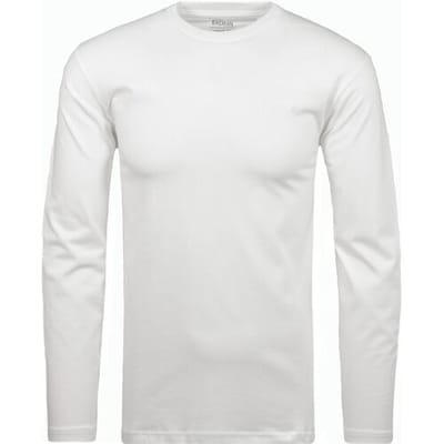 Ragman T-Shirt Long Sleeve Round Neck Cotton Wit / male