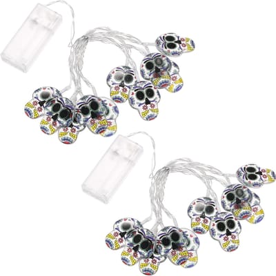 Halloween Lichtslingers Feestdagen Decoratieve Lichten Lichtslinger Sfeer Halloween Decoratielicht 1.5 meters 2 packs veelkleurig