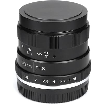 Objectif manuel NEWYI 50 mm f/1.8 M43 à grande ouverture pour portrait, pour Olympus EM5 Mark II