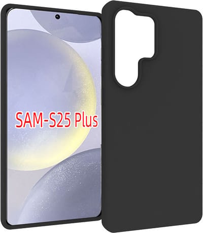 MobyDefend Hoesje - Geschikt voor Samsung Galaxy S25 Plus (S25+) - TPU Backcover - Mat Zwart
