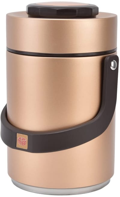 SPHProducts - Geïsoleerde Lunchbox - Thermosvoedselcontainer - Uitstekende warmtebehoud - Goud - Draagbare en lekvrije voedselpot - Geschikt voor kind