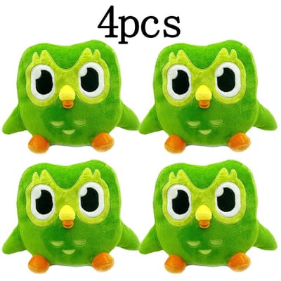 Duolingo Pluche Groene Duo Pluche Zacht Knuffeldier Poppen Cartoon Anime de Uil Speeltje voor Kinderen Verjaardagscadeau