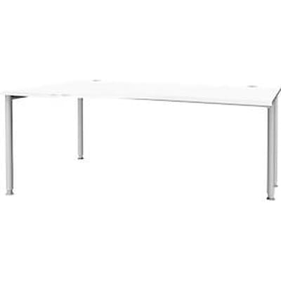 Schäfer Shop  Genius Bureautafel in vrije vorm MODENA FLEX, aanbouw links, wit