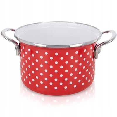Emmeren Pan TECKA 18 cm, 2L - Retro Stijl, Geschikt voor Alle Fornuizen