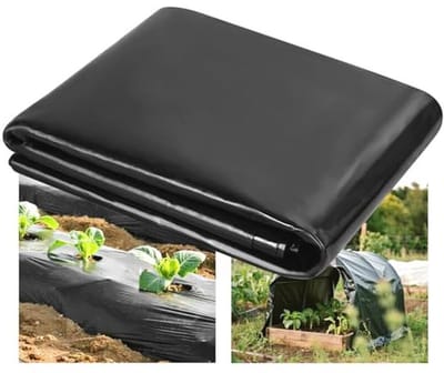Waterdichte Kunststof Hoes voor Tuinieren en Bouwisolatie - Zwarte Polyethyleenplaat 2m x 12m