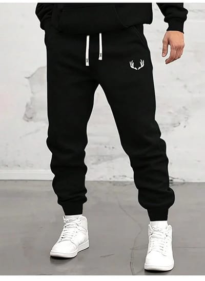 Joggingbroek Heren - Trainingsbroek - Katoen - Zwart - Maat 4XL