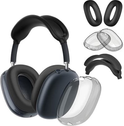 Dailygoods- Oorkussens 4-in-1 Hoes - Siliconen Hoofdtelefoonbeschermhoes - Oorschelpbescherming - Krasbestendig - Zweetbestendig - Perfecte Pasvorm - Hoofdtelefoonhoes