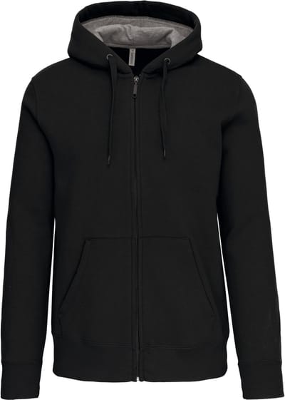 Kariban Hooded sweater met rits K444 - Black - L