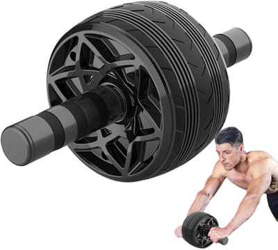 Ab Wheel, Home Workout Buiktrainer, Automatische Rebound Core Krachtapparatuur, Full-Body Fitness Roller Abs, Armen & Rug Duurzaam PVC, Ideaal voor Thuisgym Training