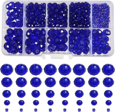 1000 Stuks Ronde Kristallen Kralen van Glas in Diverse Maten 2mm tot 10mm voor Sieraden Maken, DIY Armbanden en Kettingen