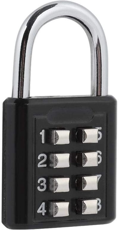 Dailygoods- Cijferslot 8-cijferig - Hangslot - Kofferslot - Reisvergrendeling - Rugzak - Duurzaam staal - Reisslot