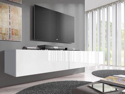 Meubella - TV-Meubel Flame - Wit - 200 cm